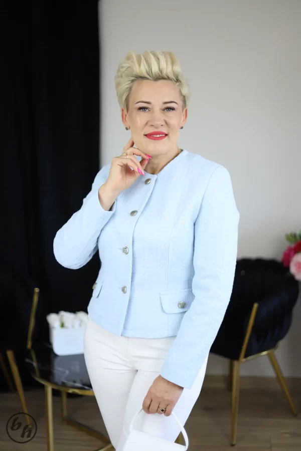 Marynarka channel- błękitny
