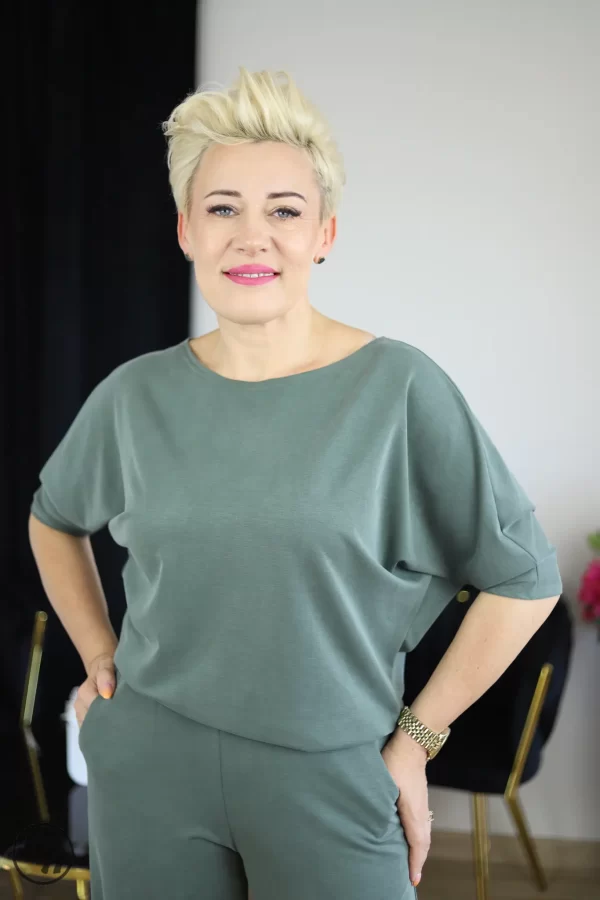 Bluzka damska masełko- oliwkowa