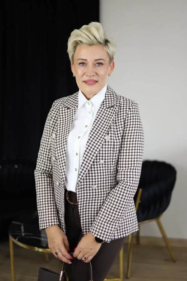 Marynarka dwurzędowa Malves- krata