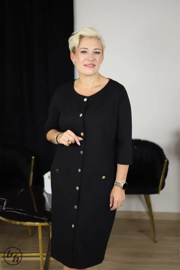 Sukienka złote napy- czarna