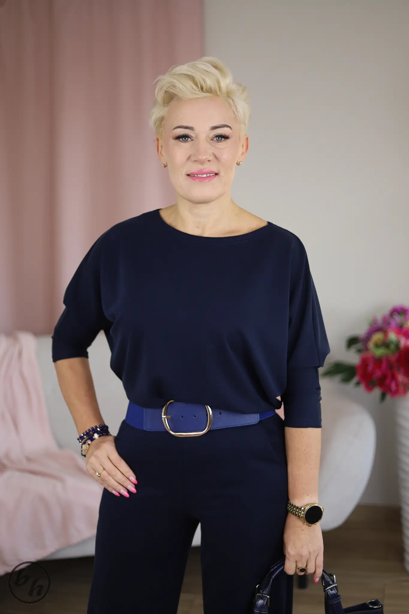 bluzka masełko granat