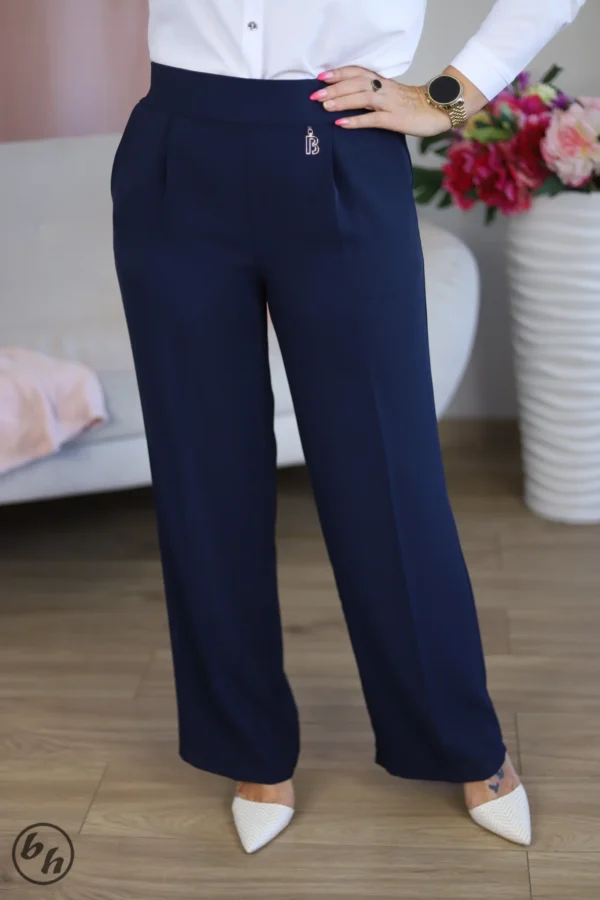 Spodnie damskie korona- granatowe