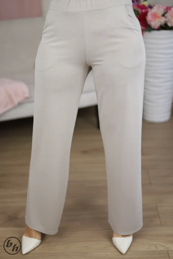 Spodnie masełko- szare