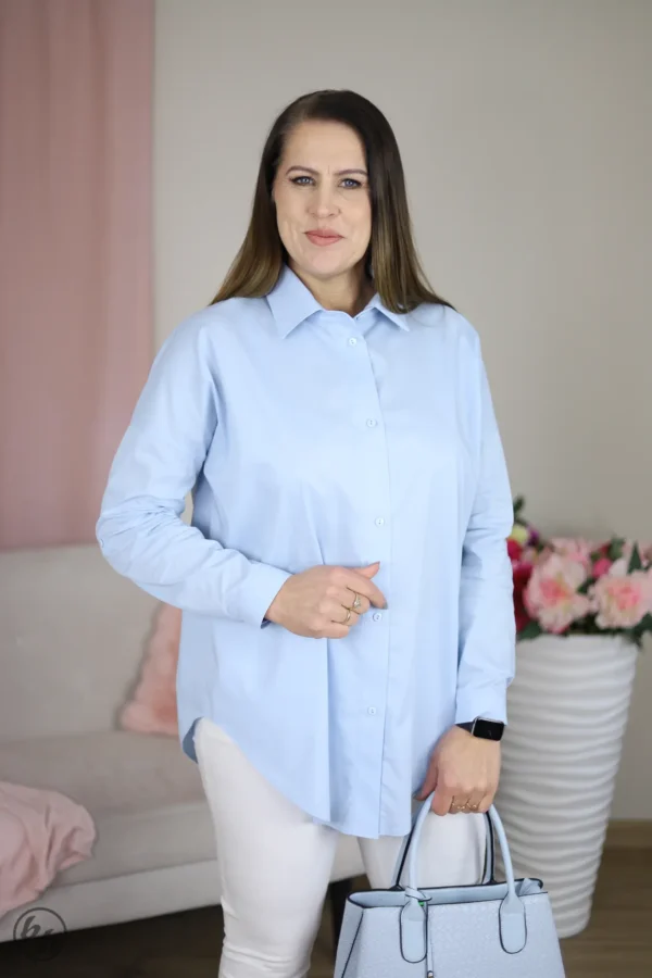 Koszula oversize- błękitna
