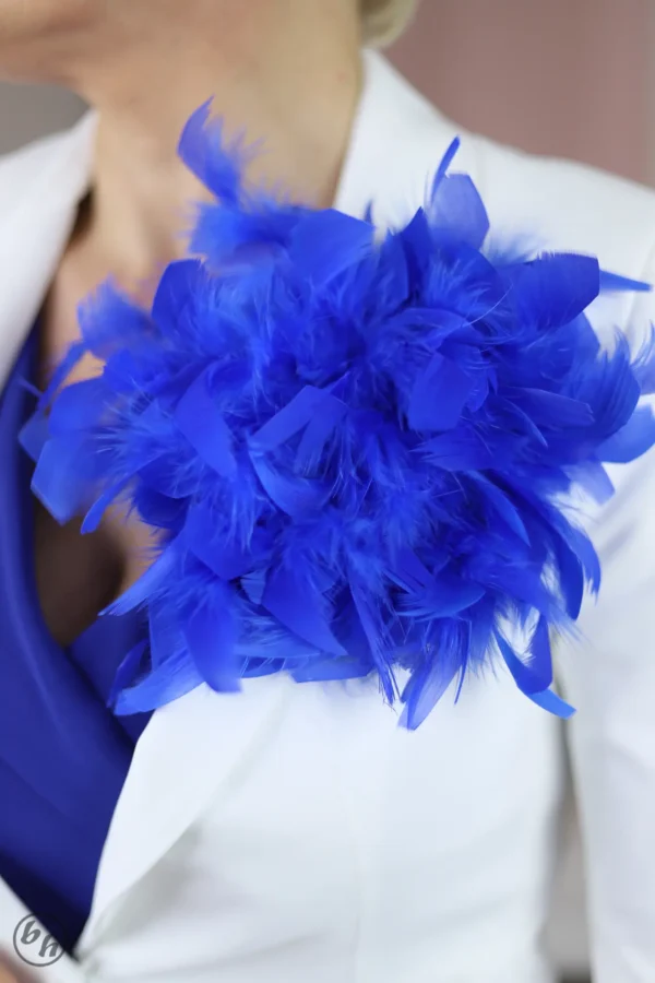 Broszka pióro- chabrowa