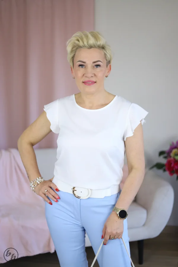 Bluzka damska motylek- biała