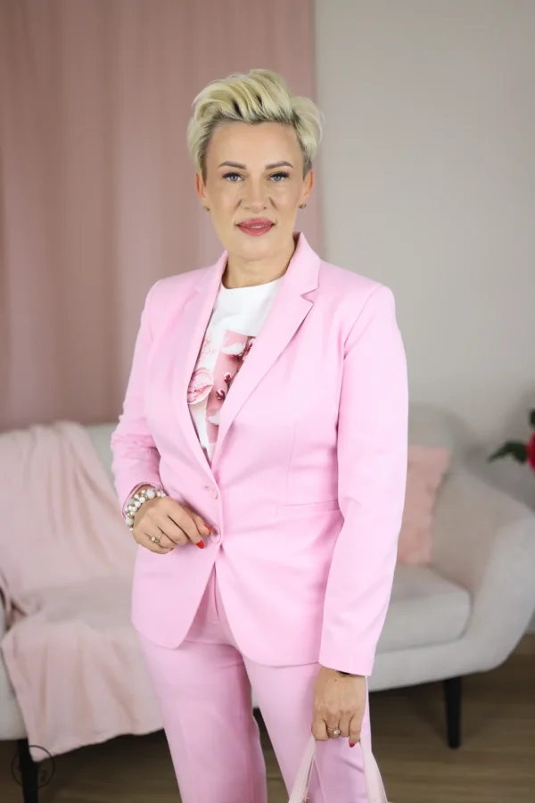 Marynarka damska Rolo- cukierkowy róż